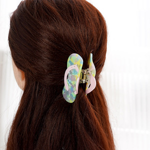 กิ๊บติดผมไรน์สโตนอะซิเตทรูปรองเท้าแตะน่ารัก8ซม. ดีไซน์ใหม่ไม่ซ้ำใครกิ๊บหนีบผมเป็นมิตรกับสิ่งแวดล้อม - Product Image 6