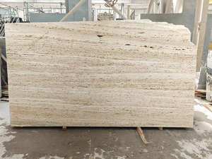 आंतरिक और बाहरी सजावट के लिए ट्रेवर्टिन दीवार पैनल बेज संगमरमर पत्थर शिर - Product Image 5