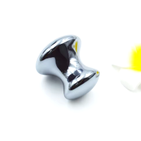 Outil facial artisanal en argent Gua Sha en forme de champignon Terahertz, masseur oculaire en pierre naturelle pour les soins de la peau, la détoxification, le spa et la relaxation