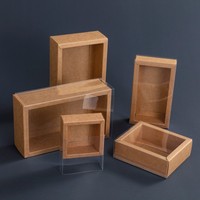Boîte à tiroirs en PVC en gros avec fenêtres transparentes, boîte cadeau classique pour papier d'emballage, boîte en PVC transparente pour emballage de papier