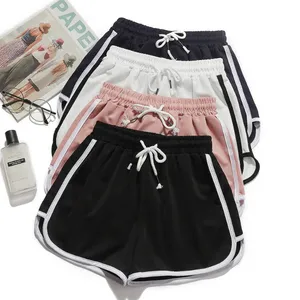 Summer Fashion Casual Bottoms Shorts Women Candy Color Breathable Plus Size Shorts Casual Lady Elastic Waist Sports Short Pants