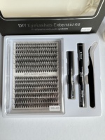 Kit de cils en grappe DIY personnalisables en gros, 30+40D, pré-faits, volume 9-16mm, faux cils en vison synthétique de longueurs mixtes