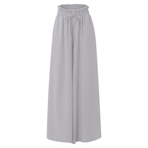 Novedad de verano para <span class=keywords><strong>mujer</strong></span> europea americana, pantalones de pierna ancha, cintura elástica, culottes largos de cintura alta, estilo informal, stock para <span class=keywords><strong>mujer</strong></span> - Product Image 4