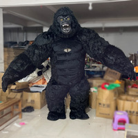 Costume de mascotte de gorille gonflable Événements de Noël Promotions Costume de King Kong pour adultes Halloween Carnaval Costume d'animal en peluche