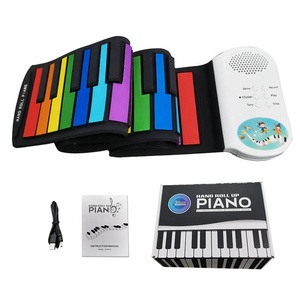 Đàn <span class=keywords><strong>Piano</strong></span> Điện Tử Nhiều Màu Cho Trẻ Em, Đàn <span class=keywords><strong>Piano</strong></span> Điện Tử Cuộn Lên Cầu Vồng Linh Hoạt Di Động Giá Tốt - Product Image 2