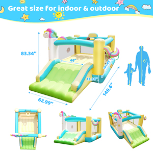 Castillo Inflable Infantil para Fiestas al Aire Libre con Tobogán, Casa Inflable para Niños - Product Image 3