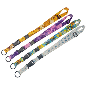Full Sublimation Printed <b>Polyester</b> <b>Lanyard</b> with Metal D-Ring Adjustable Length Safety Breakaway Neck Strap Trade Shows ID Card - Product Image 1