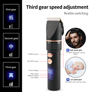 Tondeuse à <span class=keywords><strong>cheveux</strong></span> électrique rechargeable PRITECH, lame en céramique, titane, pour hommes - Product Image 5