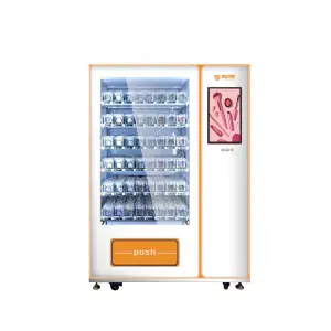 Máquina expendedora combinada de cerveza refrigerada con elevador de cinta transportadora JSK, máquina dispensadora para ensalada de frutas
