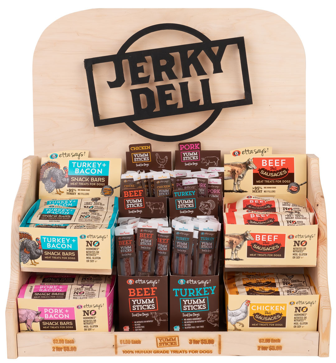 Apache Custom Cardboard Pallet Display Racks for Pet Cat & Dog Food Packaging Promotional Snack Tabletop Racks for Retail Shops — view 3