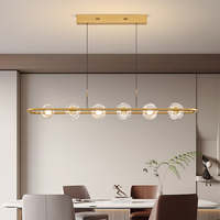 Nordische Moderne LED-Pendelleuchte Handgefertigte Glaskugel Hängelampe für Küche Wohnzimmer Esszimmer Kreatives Design