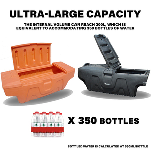 OFFROAD 4x4 boîte de rangement en plastique étanche de grande capacité verrouillable pour <span class=keywords><strong>coffre</strong></span> de ramassage méthode d'ouverture multiple montée universelle - Product Image 4