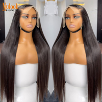 Perruques de cheveux humains avec dentelle frontale HD 13x6, pré-épilées, ligne de cheveux naturelle, pour femmes noires, lisses comme des baguettes, perruques frontales en dentelle 13x4 sans colle