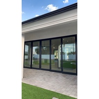 Porte coulissante en aluminium sur mesure Anewson avec double vitrage trempé pour balcon et cour