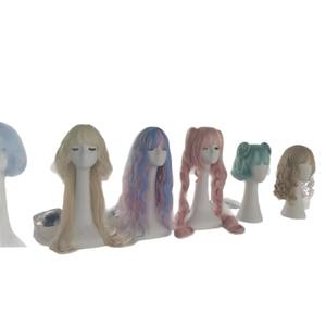 Perruque Courte Droite en Fibre Haute Température, Entièrement Faite à la Main, Cheveux Naturels, Couleur Dégradée, Dentelle de Cuir Chevelu, Usage Général - Product Image 3