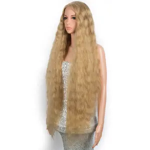 Melbourne Lace Wig Front Heat Resistance Bohemian Wave Hair Extension Ombre Wig With Baby Hair High Temperature Synthetic Wigs