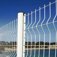 Couleur blanche 50x200mm 3d Courbe de Pliage Clôture Maison Clôtures En Acier 3d Panneau