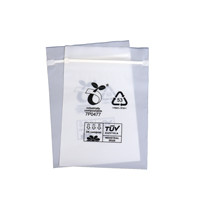 Sacs refermables compostables PLA biodégradables EN13432 imprimés sur mesure, givrés, 20x30cm, pour l'emballage d'appareils photo