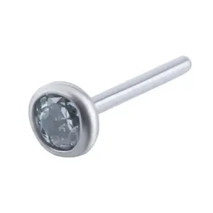 Титановый Безрезьбовой кристаллический Безель ASTM F136, набор для пирсинга губ, серьги-гвоздики для козелка уха, ювелирные изделия