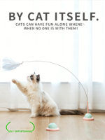 Tongkat Penggoda Kucing dengan Suction Cup Desain Genggam Otomatis Tongkat Penggoda Kucing dengan Suction Cup Mainan Interaktif untuk Permainan Interaktif