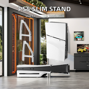 Soporte Horizontal de PVC con Cable para Unidad Óptica Delgada, Base de Escritorio <span class=keywords><strong>Mini</strong></span> para <span class=keywords><strong>5</strong></span> Consolas de Juegos - Product Image 3