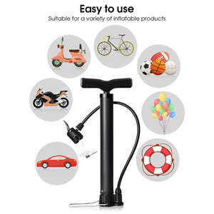 Portable <b>Pump</b> 120 PSI Bike Manual Air <b>Pump</b> <b>Balloon</b> Tire Floor <b>Pump</b> Cycling Accessories - Product Image 4