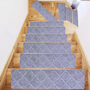 Alfombrillas de escalera autoadhesivas suaves, alfombras de paso lavables antideslizantes, diseño moderno para un interior acogedor para el hogar, fábrica OEM al por mayor - Product Image 4