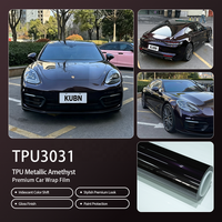 Film de protection de peinture automobile en TPU liquide métallisé violet brillant, résistant aux rayures, installation à l'état humide, qualité américaine, film automobile