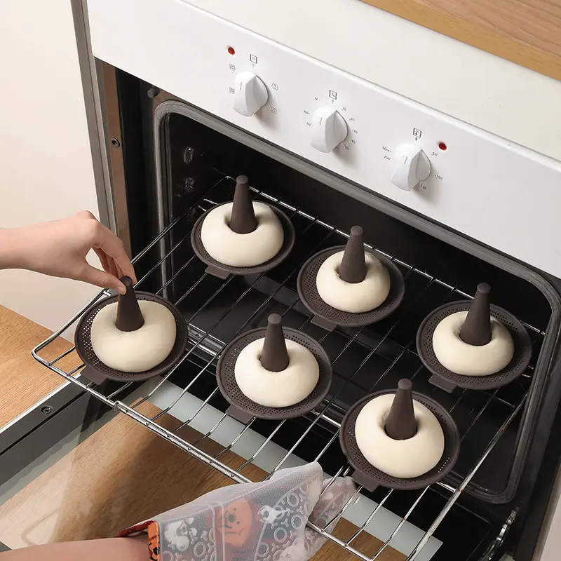 Fabrik 6-teilig Gebäckformen für Bagel und Donut Kuchen Pfannen Donut Tray Silikon Kuchenform Donutform für Backen Donut Pfannen