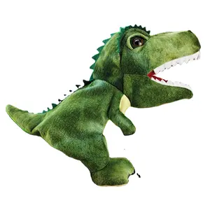 לומד מוקדם בובת יד לשני המינים חינוכית דינוזאור T-Rex עשוי בד כותנה רך עם מילוי PP דמות צעצוע סיפור