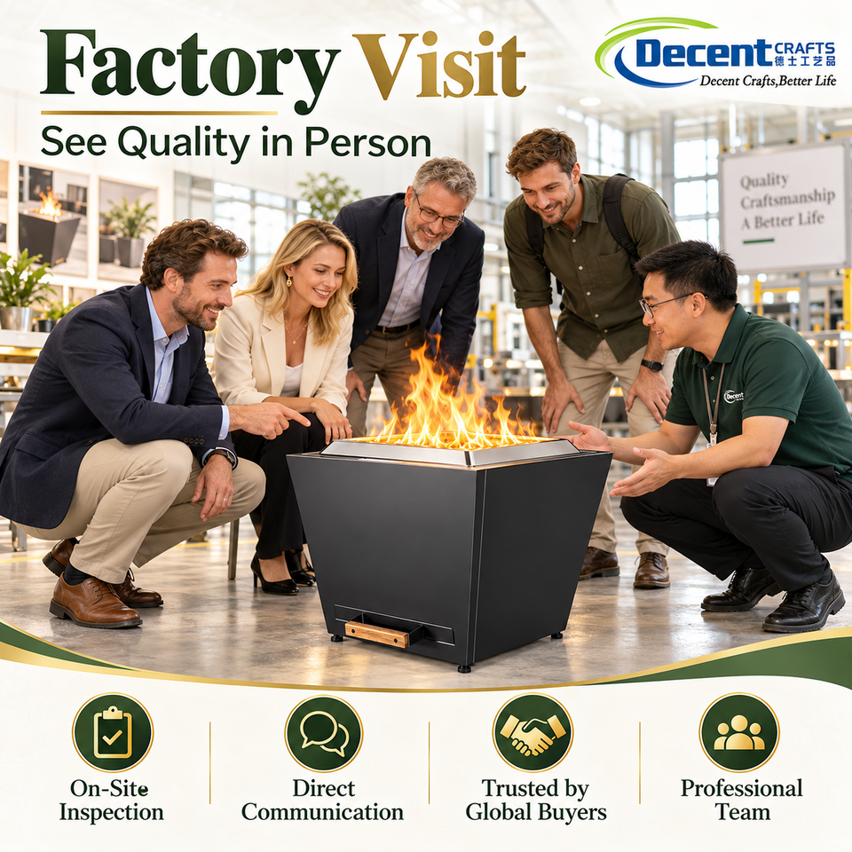 Iron Fire Pit Inverted Pyramid Steel Rim Ash Drawer Wood Handle Four ...