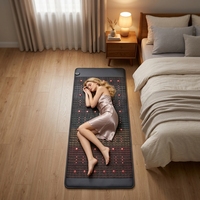 Tapis de luminothérapie LED à 6 bobines PEMF 3-64Hz 660nm & 850nm avec pierres de cristal pour le corps entier et thérapie par lumière rouge