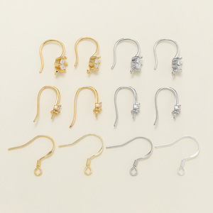 S925 Sterling Silver And Gold Plated <b>Earring</b> <b>Hooks</b> With Cubic Zirconia For <b>Earring</b> Making Jewelry Findings Components - Product Image 5