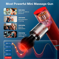 Pistolet de massage professionnel portable sans fil pour tissus profonds, 4 vitesses, contrôle intelligent, têtes de massage personnalisables pour le corps