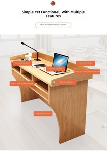 Podio para <span class=keywords><strong>Orador</strong></span>, Silla para Sala <span class=keywords><strong>de</strong></span> Reuniones, Mostrador <span class=keywords><strong>de</strong></span> Bienvenida Retro Sencillo, Mostrador <span class=keywords><strong>de</strong></span> Recepción, Mostrador <span class=keywords><strong>de</strong></span> Ventas, <span class=keywords><strong>Atril</strong></span> para Aula, Mesa - Product Image 4