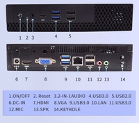 Sharerdp - Mini PC Personalizado Portátil con Core I3 I5 I7 7100U 5200U 4200U 4300U 4770HQ HD Lan Windows 10, Computadora de Escritorio para Juegos