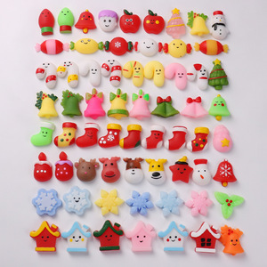 <b>Christmas</b> Series Taba Mochi Pendant Fidget Squeeze Toy with Snowman and Elk Design for Kids-Silicone & Plastic - Product Image 6