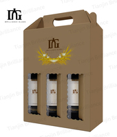 Boîte cadeau personnalisée en carton rigide kraft avec gaufrage pour l'emballage de bouteilles de vodka, de soda et de vin