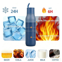 Bouteille d'eau isotherme en acier inoxydable à double paroi, personnalisable avec logo, réutilisable, pour voyage, vente en gros