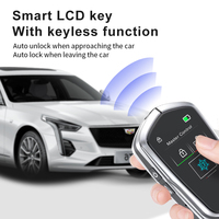 Clé de voiture intelligente universelle avec écran LCD et télécommande, confortable et modifiée pour Cadillac