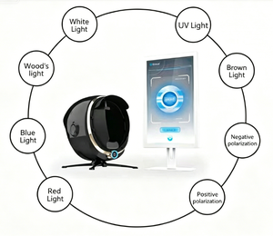 เครื่องวิเคราะห์ผิวหน้าอัจฉริยะ AI รุ่นใหม่ล่าสุด 3600W พิกเซล 8 สเปกตรัม วิเคราะห์สภาพผิว กระจกวิเศษสำหรับร้านเสริมสวย โรงงาน OEM - Product Image 3