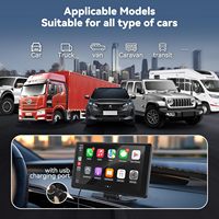 Bestsonic Pantalla Inalámbrica Carplay de 9 Pulgadas 720p con Cámara de Reversa, Pantalla Táctil Inteligente Portátil para Auto, RGB, 1 Año de Garantía, Compatible con Todos los Autos