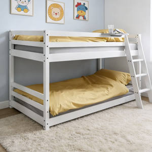Solid Wood Double Layered Bunk <b>Beds</b> with Stairs and Guardrails Modern Design <b>Space</b>-<b>Saving</b> Children's <b>Bed</b> - Product Image 1