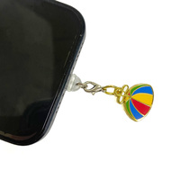 Cadeaux d'affaires personnalisés rapides téléphone portable en alliage métallique décor bouchon anti-poussière breloques