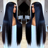 Perruque en cheveux humains sans colle 13x4 Full HD Lace Front, densité 210%, cheveux vierges vietnamiens, perruques Lace Frontal pour femmes noires
