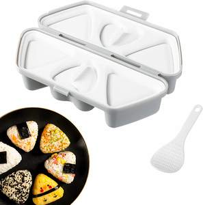 Creatore di Onigiri in plastica eco-friendly da 6 pollici con Paddle di riso 6 in 1 stampo per polpette di riso antiaderente 6 pollici triangolo - Product Image 1