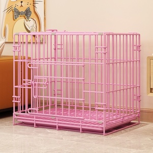 Cage pour chien en fer moderne de luxe avec <span class=keywords><strong>toilette</strong></span>, design pliable respirant pour chats et lapins, toutes saisons, intérieur/extérieur - Product Image 6