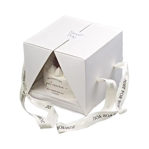 Tùy chỉnh sóng bánh cưới hộp với cửa sổ rõ ràng vật liệu tái chế in nổi cá nhân rõ ràng Bánh hộp - Product Image 2