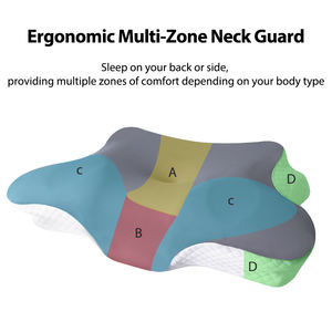 Bantal mewah 3D kontur ergonomis bantal busa memori untuk sisi & punggung & tidur perut meringankan nyeri leher punggung - Product Image 4