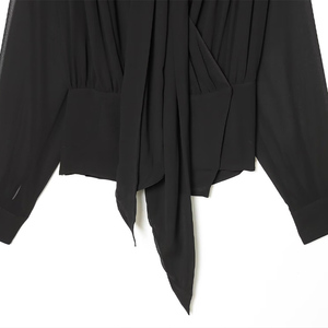 ZATRHMBM Nuova Collezione Primavera/Estate 2025: Camicetta Drappeggiata Elegante <span class=keywords><strong>e</strong></span> alla <span class=keywords><strong>Moda</strong></span>, Camicia Vintage a Maniche Lunghe da Donna - Product Image 6